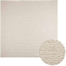 vidaXL Rug ZIZUR Cream 240x240 cm Jute Look Indoor and Outdoor