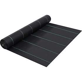 vidaXL Weed & Root Control Mat Black 1x25 m PP