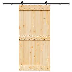 vidaXL Sliding Door with Hardware Set 100x210 cm Solid Wood Pine