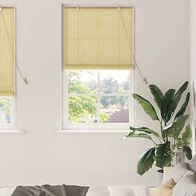 vidaXL Window Blinds & Shades with Curtains Manual Natural 90 x 220 cm Bamboo