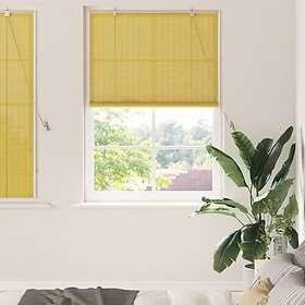 vidaXL Window Blinds & Shades with Curtains Manual Yellow 110 x 160 cm Bamboo