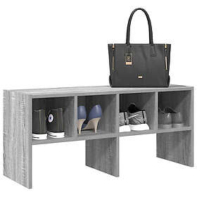 vidaXL Shoe Rack Stackable Grey Sonoma 89,5x30x40 cm