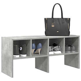 vidaXL Shoe Rack Stackable Concrete Grey 89,5x30x40 cm