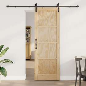 vidaXL Sliding Door with Hardware Set 73,5x211 cm Solid Wood Pine