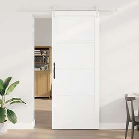 vidaXL Sliding Door with Hardware Set White 93x232 cm Solid Wood Pine