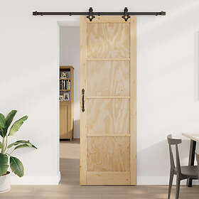 vidaXL Sliding Door with Hardware Set 78x232 cm Solid Wood Pine