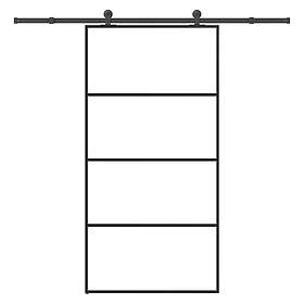vidaXL Sliding Door with Hardware Set 102,5x205 cm ESG Glass&Aluminium