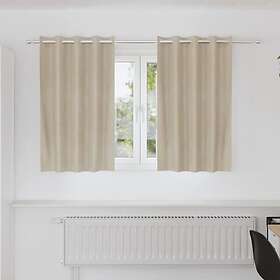 vidaXL Blackout Curtains with Eyelets 2 pcs Cream Velvet