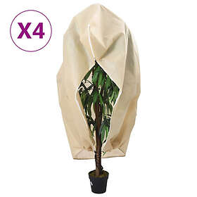 vidaXL Plant Fleece Covers with Zip 4 pcs 70g/m² 2,36x2 m