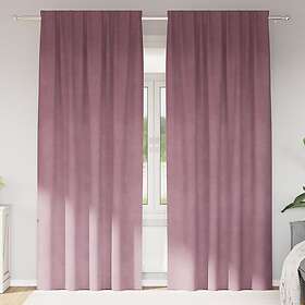 vidaXL Blackout Curtains with Top Tape 2 pcs Dark Pink Velvet