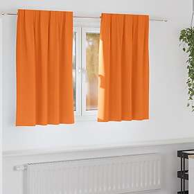 vidaXL Curtains 2 pcs Bright orange 140 x 140 cm Polyester