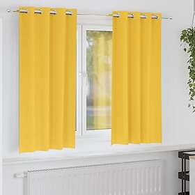 vidaXL Curtains 2 pcs Mustard yellow 175 x 140 cm Polyester