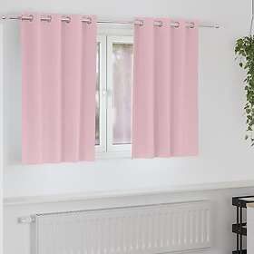 vidaXL Curtains with Curtains 2 pcs Baby pink 140 x 140 cm Polyester