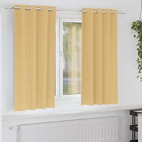 vidaXL Curtains with Curtains 2 pcs Beige 175 x 140 cm Polyester