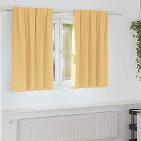 vidaXL Curtains with Curtains 2 pcs Beige 140 x 140 cm Polyester