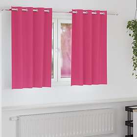 vidaXL Curtains with Curtains 2 pcs Bright pink 140 x 140 cm Polyester