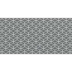 vidaXL Outdoor Blanket ARAKIL Grey and white Polyester 300 x 600 cm