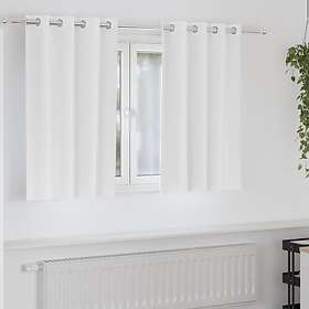 vidaXL Curtains with Curtains 2 pcs Pure white 140 x 140 cm Polyester