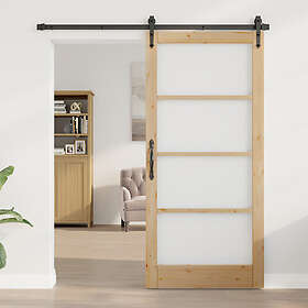vidaXL Interior Door with Glass "ORKDAL" 93x202x4 cm Solid Wood Pine