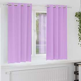 vidaXL Curtains with Curtains 2 pcs Purple 175 x 140 cm Polyester