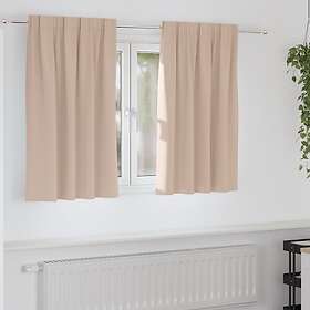 vidaXL Curtains with Curtains 2 pcs Taupe 140 x 140 cm Polyester