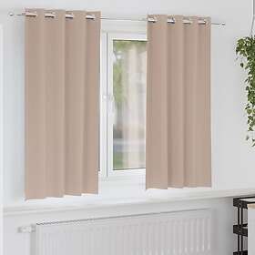 vidaXL Curtains with Curtains 2 pcs Taupe 175 x 140 cm Polyester