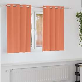 vidaXL Curtains with Curtains 2 pcs Terracotta 140 x 140 cm Polyester