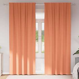 vidaXL Curtains with Curtains 2 pcs Terracotta 225 x 140 cm Polyester