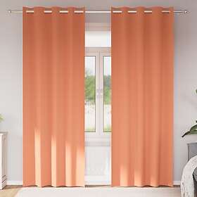 vidaXL Curtains with Curtains 2 pcs Terracotta 245 x 140 cm Polyester