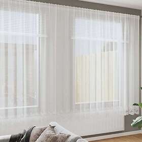 vidaXL Curtains with Curtains Floral White 500 x 220 cm Polyester