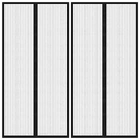 vidaXL Insect Door Curtains 2 pcs with Magnet Blocks Black 220x100 cm