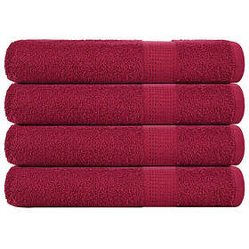 vidaXL Sauna Towels 4 pcs Bordeaux 80x200 cm 360 gsm 100% Cotton