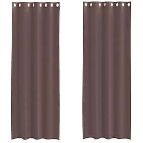 vidaXL Voile Curtains with Grommets 2 pcs Brown 140x300 cm