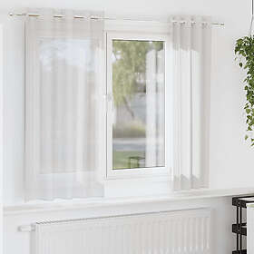 vidaXL Voile Curtains with Grommets 2 pcs White