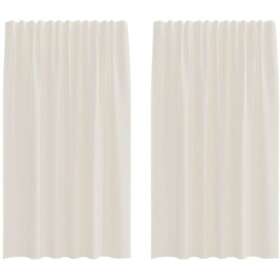 vidaXL Voile Curtains with Tab Top 2 pcs Cream