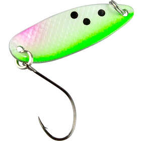 FTM Hammer Spoon 2,4g Regnbågsbete Salmon Green White UV green UV baksida