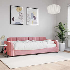 vidaXL Lit de jour avec matelas rose 80x200 cm velours
