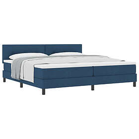 vidaXL Box Bed with Mattress Blue 200x200 cm Fabric