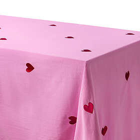 Midnatt Pink Hearts Bordsduk 180x145 cm