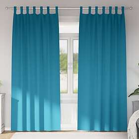 vidaXL Mörkläggningsgardiner 2 pcs 225x140cm Turquoise