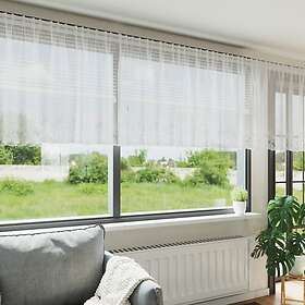 vidaXL Spetsgardin med gardiner 600x80cm Vit