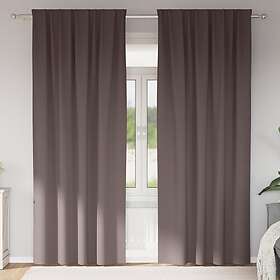 vidaXL Mörkläggningsgardiner Curtains 2 pcs 140x245cm Mörkbrun