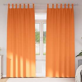 vidaXL Mörkläggningsgardiner 2 st 225x140cm Orange