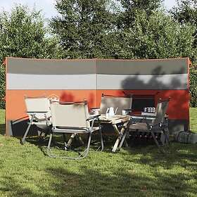 vidaXL Camping Windbreak Grey and Orange 340x130 cm Waterproof