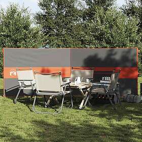 vidaXL Camping Windbreak Grey and Orange 344x120 cm Waterproof