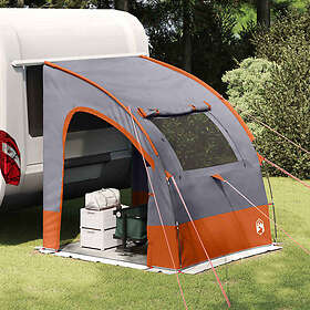 vidaXL Tent with Roof Grey and Orange and Black 194 x 180 x 210 cm