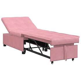 vidaXL Sofa Bed 3-in-1 Pull-Out Design Pink Velvet
