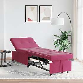 vidaXL Sofa Bed 3-in-1 Pull-Out Design Wine Red Velvet