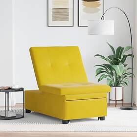 vidaXL Sofa Bed 3-in-1 Pull-Out Design yellow Velvet