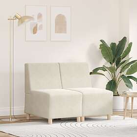 vidaXL Sofa Chair 2 pcs Cream 55 x 74 x 82 cm Velvet